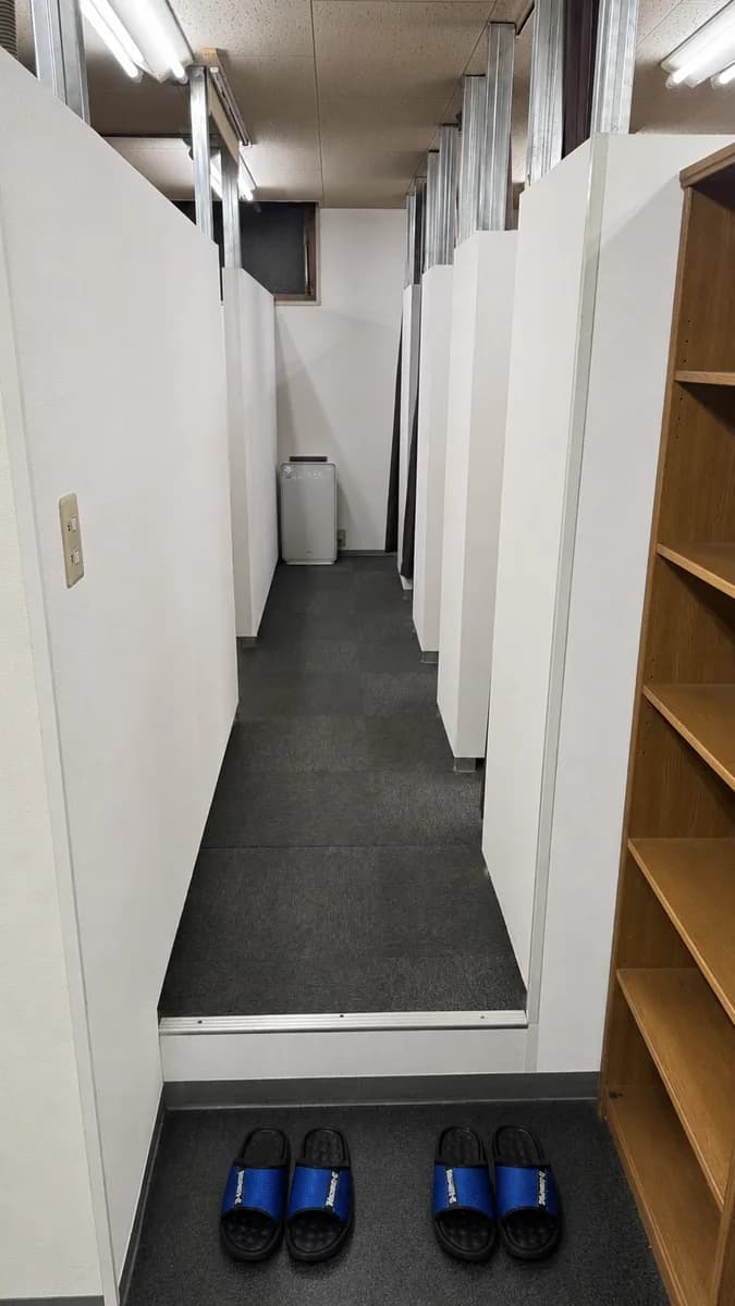 個室が並んでいます